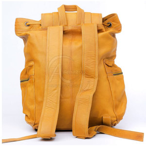 Hot Sale Made In Pakistan Leather <b>Backpack</b> Custom Logo <b>Lightweight</b> Leather <b>Backpack</b> - Product Image 5