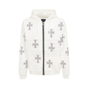 Chándal de diamantes de imitación para hombre con detalle ostentoso y cintura elástica para comodidad y estilo Hip Hop Chándal de diamantes de imitación para hombre - Product Image 2