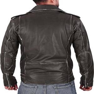 Chaqueta de cuero ligera de invierno para hombre con cuello levantado High Street Style - Product Image 2