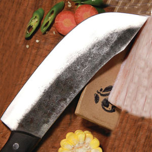 Ensemble de couteaux de chef en acier au carbone de haute qualité de 8 pouces fait à la main couteau de coupe de légumes de cuisine personnalisable avec gaine en cuir - Product Image 2