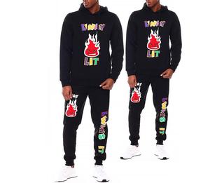 Survêtements de course à capuche pour hommes, coupe classique, streetwear, légers, imprimés, logo personnalisé en gros pour l'hiver - Product Image 2