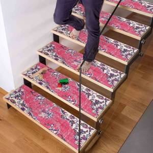 Tapis rouge, tapis bleus, tapis Navajo, tapis au design Kilim, tapis moderne, tapis imprimé, gobelin - Product Image 1