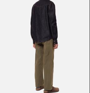 Logo Oem/Odm personnalisé impression graphique lavage simple boutonnage manches longues col rabattu veste en jean - Product Image 3