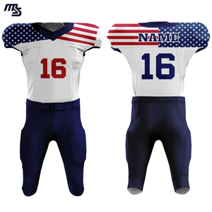 Personalizado Unisex Adulto Juventud Patriótico Bandera Americana Uniforme de Fútbol Conjunto Incluye Jersey Pantalones Tops Sublimación Número Simple - Product Image 1
