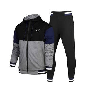 Vêtements de sport personnalisés Survêtements de jogging pour hommes Fabricant OEM Costumes de jogging pour hommes Vente en gros de survêtements de qualité supérieure pour hommes avec fermeture éclair - Product Image 1