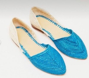 Nutural รองเท้าแตะ Raffia ทอมือในโมร็อกโก, Raffia แฮนด์เมดไอเดียของขวัญ - Product Image 1