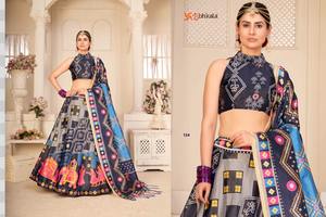 Vêtements ethniques, magnifique lehenga choli en soie paithani avec travail de zari, fabrication de surat, nouveau lehenga - Product Image 6