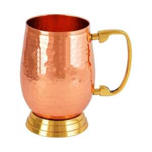 Tasse Mule en cuivre la plus vendue poignée en laiton tasses Mule de Moscou commande en gros avec gobelet en cuivre pur minimaliste de haute qualité sans plomb - Product Image 5