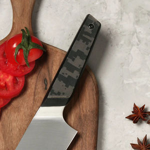 Ensemble de couteaux de cuisine professionnels en acier inoxydable à 6 pièces, manche camouflage G10, design ambidextre, finition enduite, 67 couches - Product Image 3