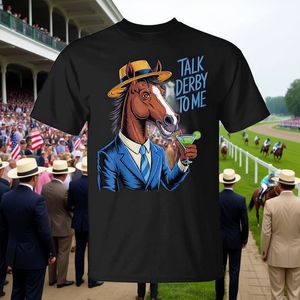 Maglietta Promozionale per Appassionati di Corse Ippiche 'Parlami di Derby' - Product Image 3