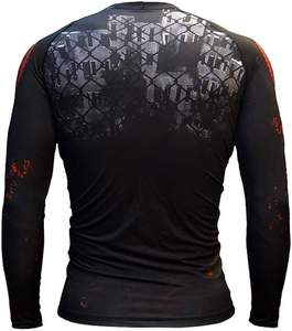 Rushguard personnalisé Rash Guard entièrement sublimation BJJ vêtements d'arts martiaux personnalisés pour l'entraînement et la compétition - Product Image 6