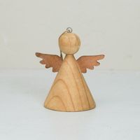 Sculpture en bois minimaliste, trois sphères empilées, base conique, art abstrait moderne, figurine pour la décoration de Pâques, de mariage et de la maison
