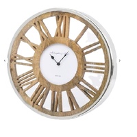 Horloge de bureau analogique mécanique dorée antique |   Horloge de table Art Déco en bois et acier, avec fonction snooze et affichage lumineux, pour la maison et le bureau