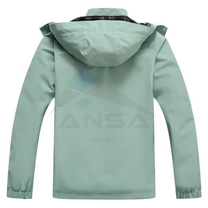 Chaqueta Impermeable para Mujer, Ligera, con Capucha, Cortavientos, para Senderismo, Trekking y Caminatas, Color Verde Guisante - Product Image 2