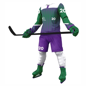 Uniforme de hockey sobre hielo impreso por sublimación personalizado, uniforme de hockey sobre hielo totalmente transpirable y estirable para su equipo - Product Image 2