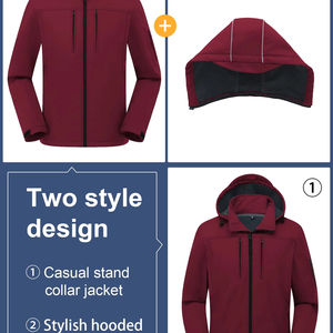 Mobilité activités de plein air climats froids randonnée Vestes d'extérieur 100% Polyester/POLYESTER / NYLON Fermeture à glissière Soft Shell - Product Image 3