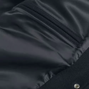 Blouson aviateur ODM d'hiver pour hommes, coupe-vent en PU avec design Letterman de la vie pour le travail, le baseball et le basket-ball - Product Image 6