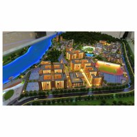 Modèle d'échelle architecturale scolaire de haute qualité avec éclairage LED pour exposition éducative
