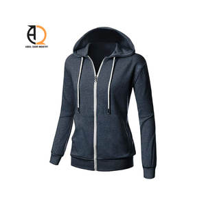 เสื้อฮู้ดแขนยาวสำหรับผู้หญิงผ้าฝ้ายออกแบบได้ตามต้องการระบายอากาศมีซิปไซส์ใหญ่ - Product Image 1