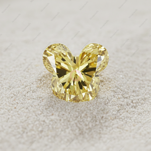 Diamants synthétiques cultivés en laboratoire certifiés IGI GIA, de qualité HPHT CVD, de couleur jaune fantaisie, VVS, en vrac, cultivés en laboratoire, de qualité Micky Mouse - Product Image 2