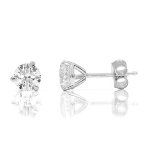 Round Diamond Prong <b>Set</b> <b>Stud</b> <b>Earrings</b> - Product Image 1