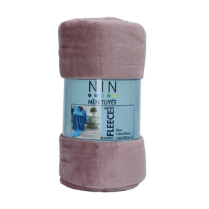 Manta acolchada de invierno de verano de Color sólido Tallas grandes Doble capa Sherpa Fleece Grueso Fuzzy Knit Diseño liso - Product Image 1