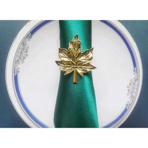 Soporte de tejido de hoja fundida, venta al por mayor, servilletero de Metal de alta calidad, reutilizable, servilleteros de hojas personalizados de latón de buena calidad - Product Image 4