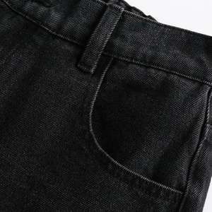 กางเกงยีนส์ทรงตรงผู้ชาย คุณภาพสูง ผ้าฝ้าย 100% สวมใส่สบาย ระบายอากาศได้ดี น้ำหนักเบา แฟชั่นลำลอง ติดกระดุม เหมาะสำหรับฤดูหนาว ฤดูใบไม้ร่วง ฤดูร้อน - Product Image 3