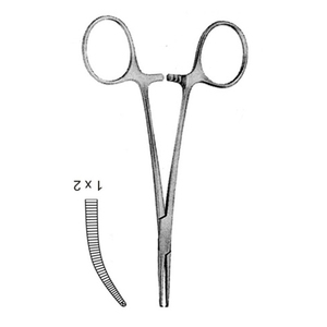 Fórceps para mosquitos hemostáticos, dientes rectos curvos Fórceps para microcirugía de acero inoxidable Aprobado por ISO - Product Image 3