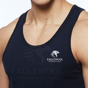 เสื้อกล้าม EAGELWOOL สกรีนโลโก้ตามสั่ง ขายดี คุณภาพสูง สำหรับผู้ชาย สปอร์ต ระบายอากาศ แห้งเร็ว น้ำหนัก 140 กรัม - Product Image 4