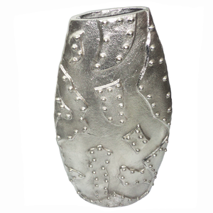 Plateau en aluminium massif au design unique de luxe, couleur argent antique, bol de service aux fruits secs de taille personnalisée pour la fête de mariage - Product Image 6