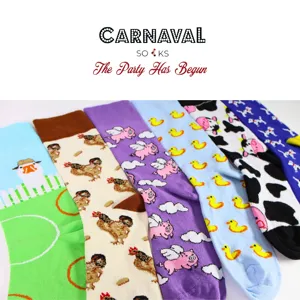 6-Pack Farm <b>Animal</b> <b>Pattern</b> Design Breathable Silk Crew Socks Custom Printed <b>Knitted</b> Sock Box <b>for</b> Boys Daily Use One Fits All - Product Image 3