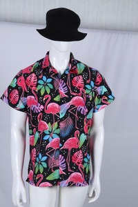 Dernière conception de votre propre logo Chemises de plage à manches courtes pour hommes Vêtements de mode Dernière conception Chemises de plage pour hommes pour adultes - Product Image 5