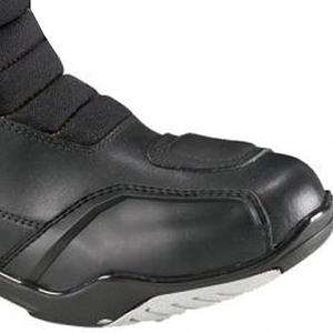 Bottes de moto en cuir noir personnalisées de haute qualité pour hommes avec finition haut de gamme, semelle durable, protection et confort de conduite - Product Image 5