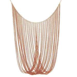 Jeweljunk chapado en oro multi-cadena declaración collar moda con cuentas 1103007 - Product Image 1