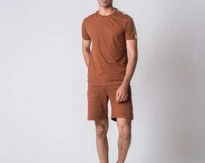 Wholesale Cotton Twin Set <b>Shorts</b> <b>and</b> <b>T</b> <b>Shirt</b> Set With Your Own Design for <b>Men</b> Breathable Twin Sets Two Tone Color Comfortable - Product Image 3