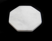Ensemble de sous-verres décoratifs de table en marbre blanc naturel, écologiques, contemporains, taille standard, épaisseur 10 mm, avec 10 coussinets en mousse EVA