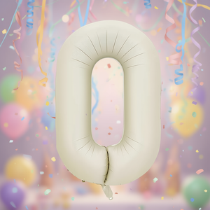 Globos de Fiesta Color Crema Número 100 cm, Bolsa de 12 Unidades - Product Image 3