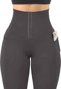 Leggings de Cintura Alta con Control de Abdomen y Bolsillo, Pantalones Deportivos Transpirables de Spandex y Poliéster - Product Image 4