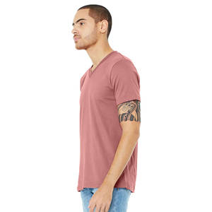 Nuevas camisetas de marca de verano para hombre, camisetas de manga corta de verano con cuello en V de Color sólido para hombre - Product Image 2