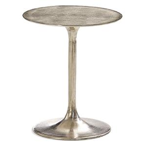 Tables d'appoint élégantes en argent avec finition en nickel brut aspect fantaisie rond pour tout meuble de salon ou de chambre à coucher - Product Image 1