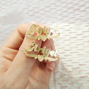 ร้อนขายน่ารักห่วงชื่อต่างหูชื่อที่กําหนดเอง18พันทองแกะสลักสายต่างหูที่กําหนดเองส่วนบุคคลชื่อสําหรับทารกเด็กสาวต่างหู - Product Image 2