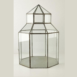 Qualité supérieure Top Rated Moderne Verre Clair Cadre Métallique Plante Terrarium Décoratif Personnalisé Fini Décoration de La Maison - Product Image 1