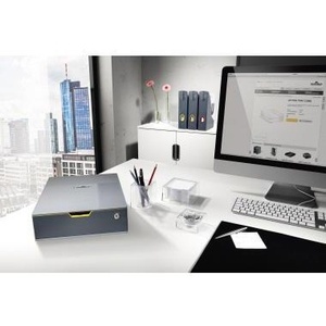 Single-Tier <b>Plastic</b> Office Organizer with <b>Storage</b> <b>Drawers</b> for Desk Use Injection-Molded - Product Image 3