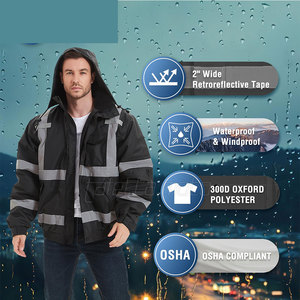 Veste de sécurité haute visibilité pour hommes, idéale pour les travaux routiers, la construction et l'utilisation générale sur chantier - Product Image 2
