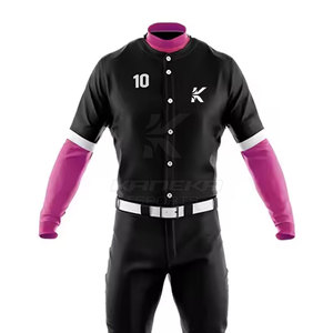 Uniforme de baseball personnalisé de qualité supérieure, vêtements de sport très demandés, couleurs personnalisées, polyester respirant, service OEM, grandes tailles - Product Image 5