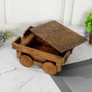 Plateau de service de collations en chariot en bois de haute qualité personnalisé en vrac pour restaurant hôtel usage domestique - Product Image 4