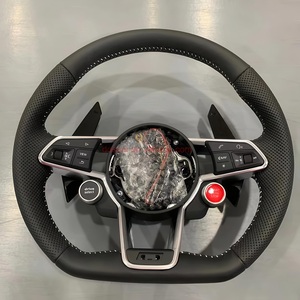 DOS pour AudiA3 A4 A4L A5 A6L Q3 <span class=keywords><strong>Q5</strong></span> R8 A7 volant de voiture piste d'avion perforé tout cuir volant à quatre boutons - Product Image 2