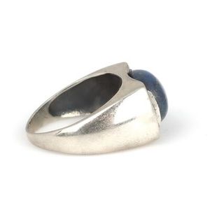 Anillo de Plata de Ley 925 para Hombre con Piedra Ovalada de Lapislázuli, Engaste en Bisel, Acabado Pulido, Joyería Fina para Uso Diario, Certificado GRS - Product Image 3