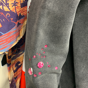 Impression DTG graphique personnalisée Vintage Stone Washed Heavyweight 100% Cotton Pullover Rhinestone Hoodies pour hommes - Product Image 4